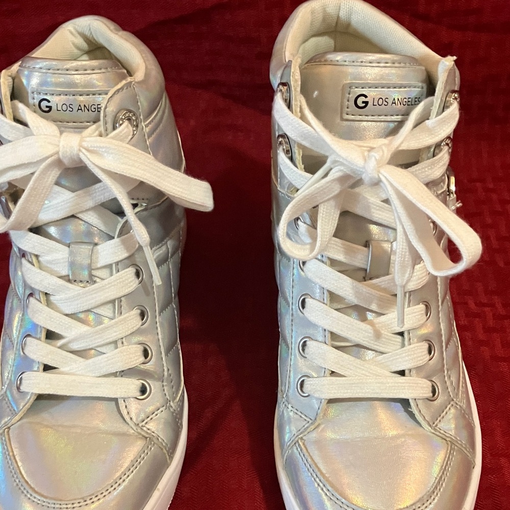 G Los Angeles Iridescent High-Top Sneakers